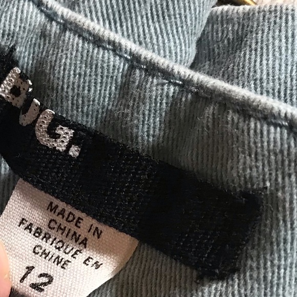 BDG Light blue button front tie back shorts - Picture 3 of 5